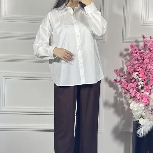 Chemise Blanche À Strass