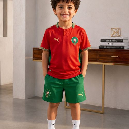 Ensemble Enfant Maroc – Maillot Rouge & Short Vert