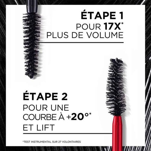 Mascara Pro Xxl Lift Noir 12 Ml – Effet Rehaussement De Cils, Double Brosse, Longue Tenue