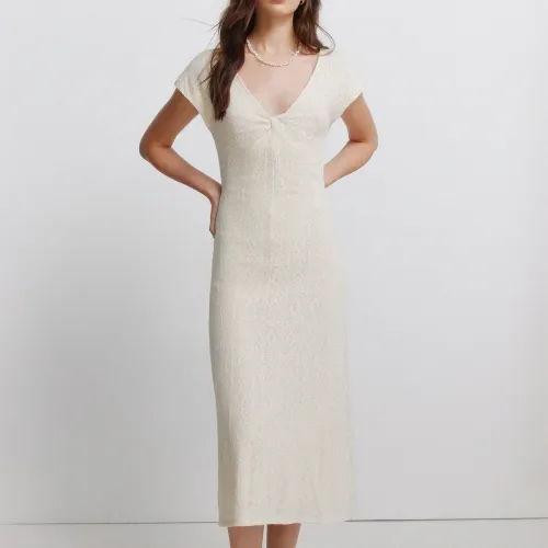 Robe Midi Crochet Col V Sandra