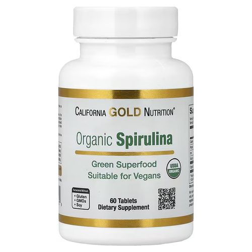 Organic Spirulina, 60 Tablets (500 Mg Per Tablet)
