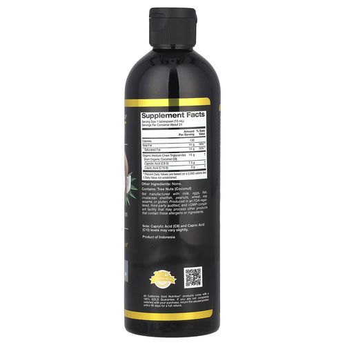 Organic Mct Oil, Unflavored, 12 Fl Oz