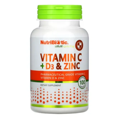 Immunity, Vitamin C + D3 & Zinc, 100 Capsules