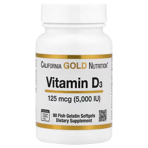 Vitamin D3, 125 Mcg (5,000 Iu), 90 Fish Gelatin Softgels
