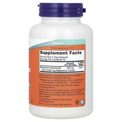 Magnesium Citrate 120 Veg Capsules