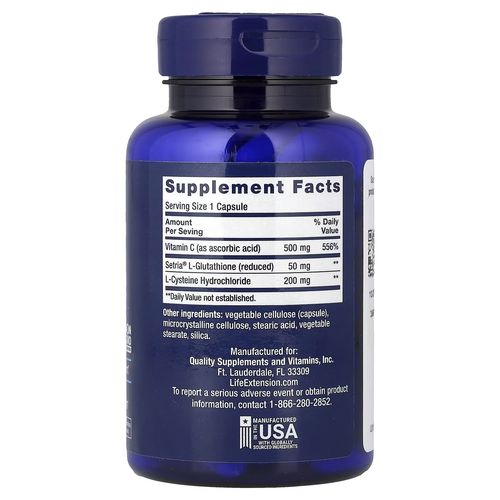 Glutathione, Cysteine & Vitamin C – 100 Capsules