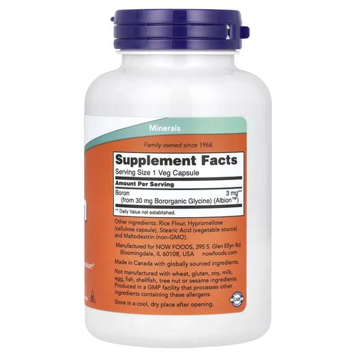 Boron, 3 Mg, 250 Veg Capsules
