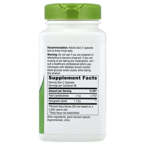 Fenugreek Seed 565 Mg – 180 Vegan Capsules