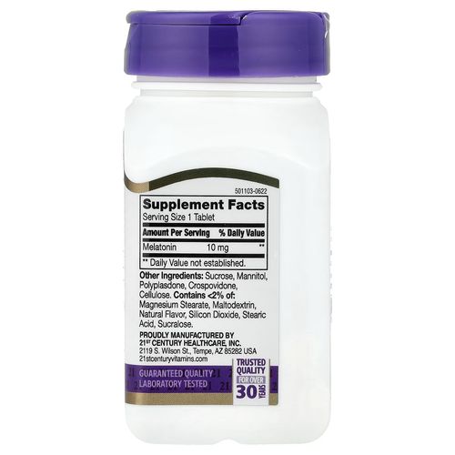 Melatonin, Quick Dissolve, Cherry, 10 Mg, 120 Tablets