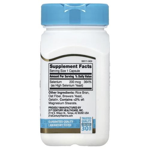 Selenium, 200 Mcg, 60 Capsules