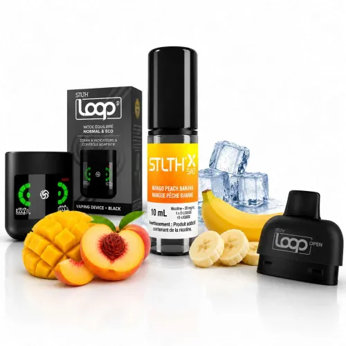 Starter Kit Loop 3 & Peach Mango Banana 10ml 20mg