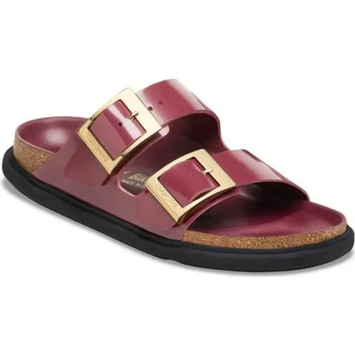 Arizona Droplet Buckle Natural Leather Zinfandel Narrow