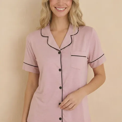 Ensemble De Pyjama 2 Pièces En Viscose