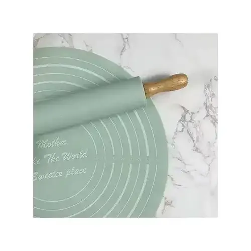 Rouleau À Pâtisserie 30 Cm/11,8 Pouces Avec Tapis De Cuisson En Silicone 