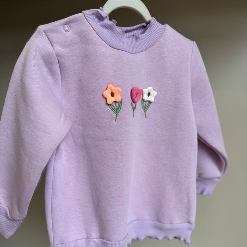 Pull Molletonné 3 Fleurs