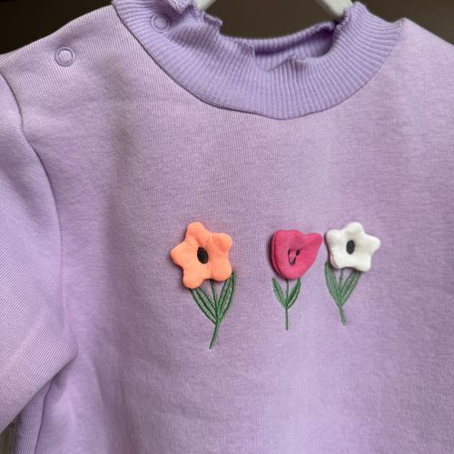Pull Molletonné 3 Fleurs