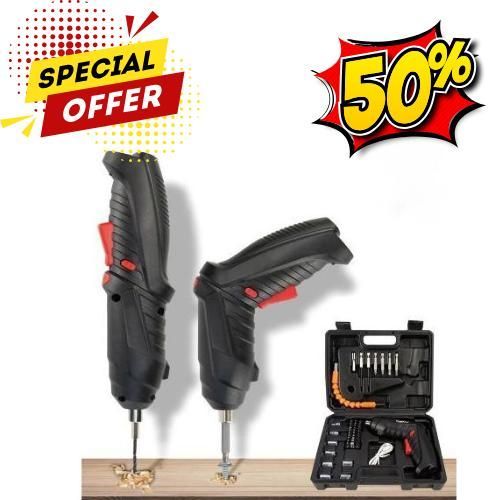 Kit Tournevis Électrique Rechargeable 4,8 V 47 Pièces - Mini Visseuse Sans Fil Portable