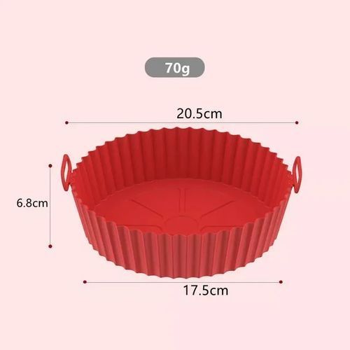 Lot De 2 Moule Air Fryer En Silicone, Panier Réutilisable Pour Friteuse À Air