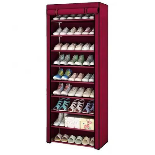 Étagère À Chaussures Avec Couvercles Anti-poussière – Organisateur De Rangement En Acier Robuste, Étagère À Chaussures Industrielle Pour Conception De Garage / Entrée 60 × 30 × 155 Cm