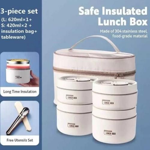 Lunch Box Isotherme Portable En Acier Inoxydable