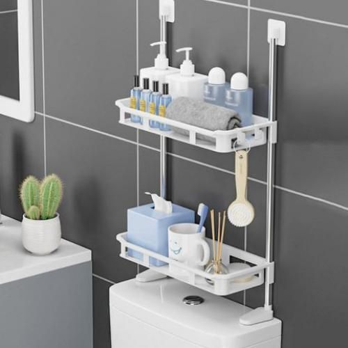 Organisateur Étagère De Salle De Bain, À 2 Niveaux Au-dessus Des Toilettes