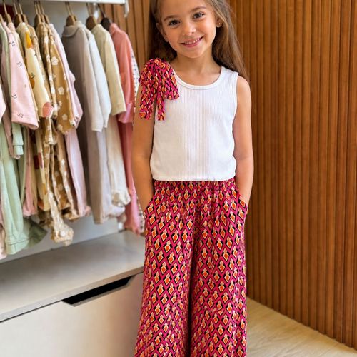 Ensemble Top Nœud & Pantalon Imprimé