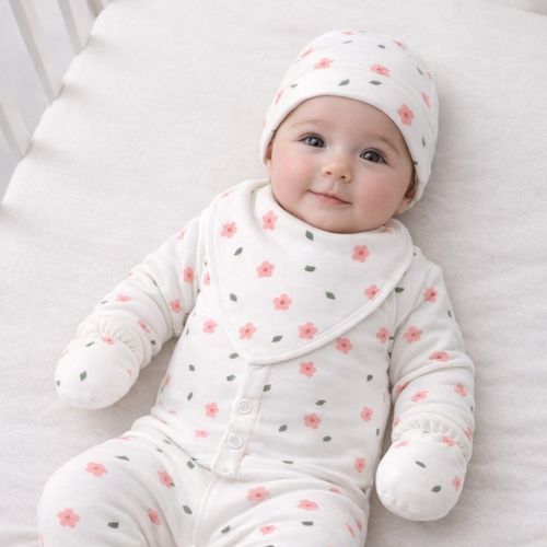 Tenue 5 Pièces Coton Avec Fleurs
