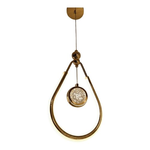 LED pendant light in acrylic and metal — Gold