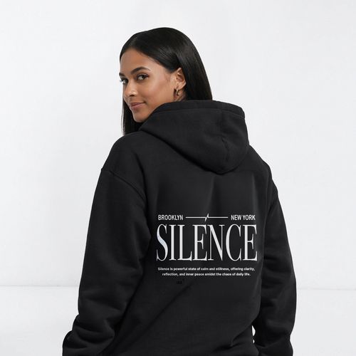 Hoodie Unisexe « SILENCE » – Sweat à Capuche Streetwear