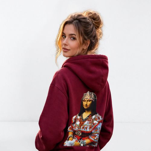 Hoodie Unisexe Mona Lisa Amazighe – Sweat à Capuche