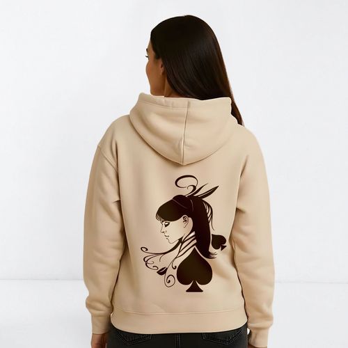Hoodie "La Dame De Coeur" Oversize – Design Portrait Féminin