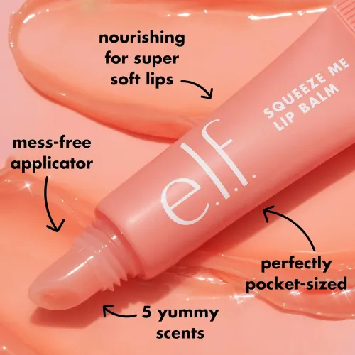 Elf Cosmetic Squeeze Me Lip Balm Moisturising Lip Balm With Hyaluronic Acid - Strawberry