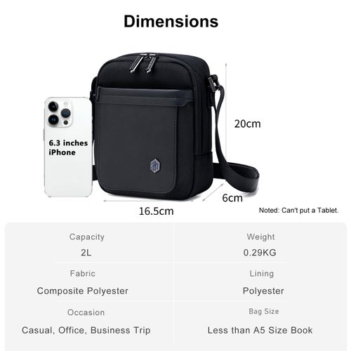 Sac bandoulière compact à fermeture éclair style minimaliste