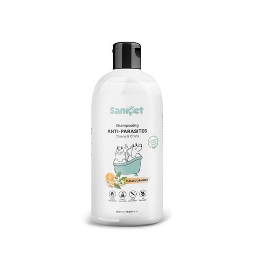 Sanipet Shampooing Anti-parasites – Fleur Doranger 500ml