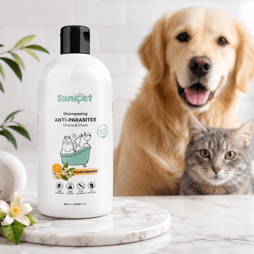 Sanipet Shampooing Anti-parasites – Fleur Doranger 500ml