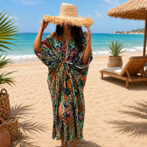 Le Kimono En Lin Paradise Blue