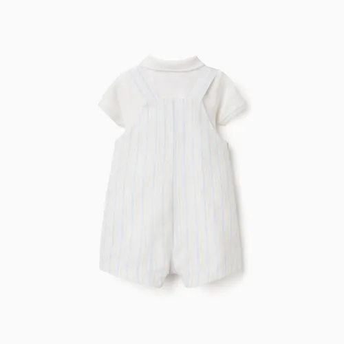 Cotton Bodysuit + Striped Shorts B&s For Newborns