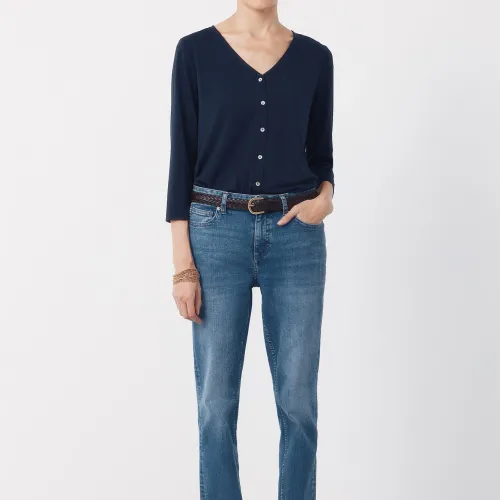 Top Boutonné Col V