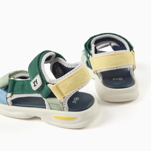 Superlight Sandals With Touch-fastening Straps For Baby Boys, Multicolour