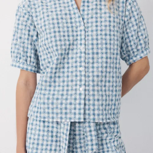 Blouse Brodée Vichy