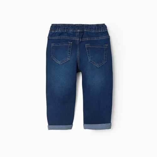 Slim Jeans With Drawstring For Baby Boys