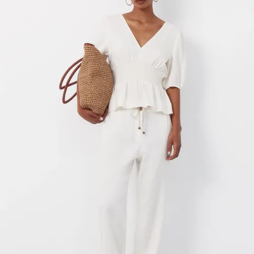 Blouse Top Col V