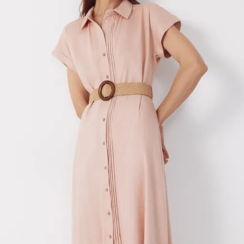 Robe Chemisier En Lin