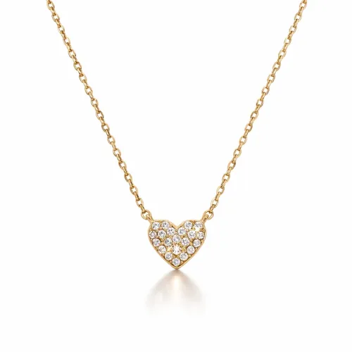 Collier Doré Pendentif Cœur