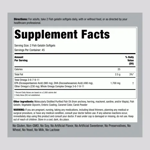 Oméga 3 Concentration Maximale 2400 Mg - Molles De Gélatine De Poisson
