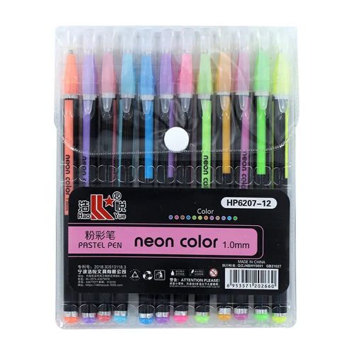Stylos De Couleur Néon Glitter Pen Neon Color 1.0 Mm 12 Pièces