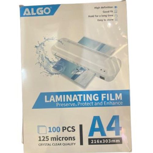 Paquet De 100 Pochettes De Plastification Algo A4 125 Microns