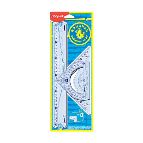Kit De Traçage Géométrique 3 Pièces Gaucher En Blist Réf. 897118