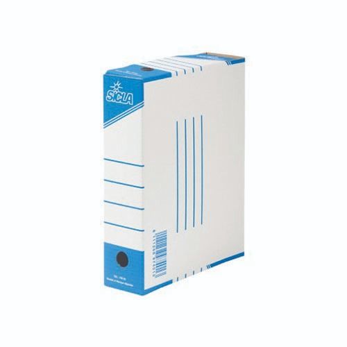 Boite D'archive Cartonnée Blanc 8.5cm Sicla Réf. 11-2-85