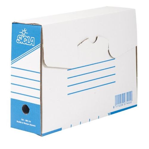 Boite D'archive Cartonnée Blanc 10cm  